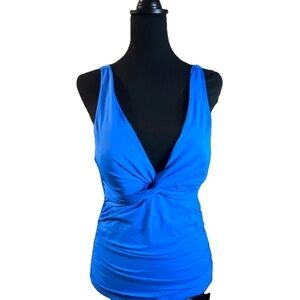 La Blanca Swim Suit Top Blue, Size 8